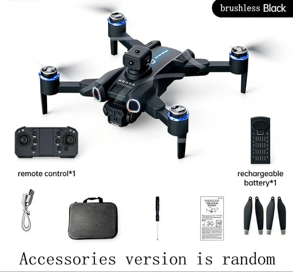 2026 New GB815 Black Brushless Drone, Single Battery, Foldable RC Quadcopter With LED Navigation Lights, Complete Package With Storage Bag (Accessories May Vary)