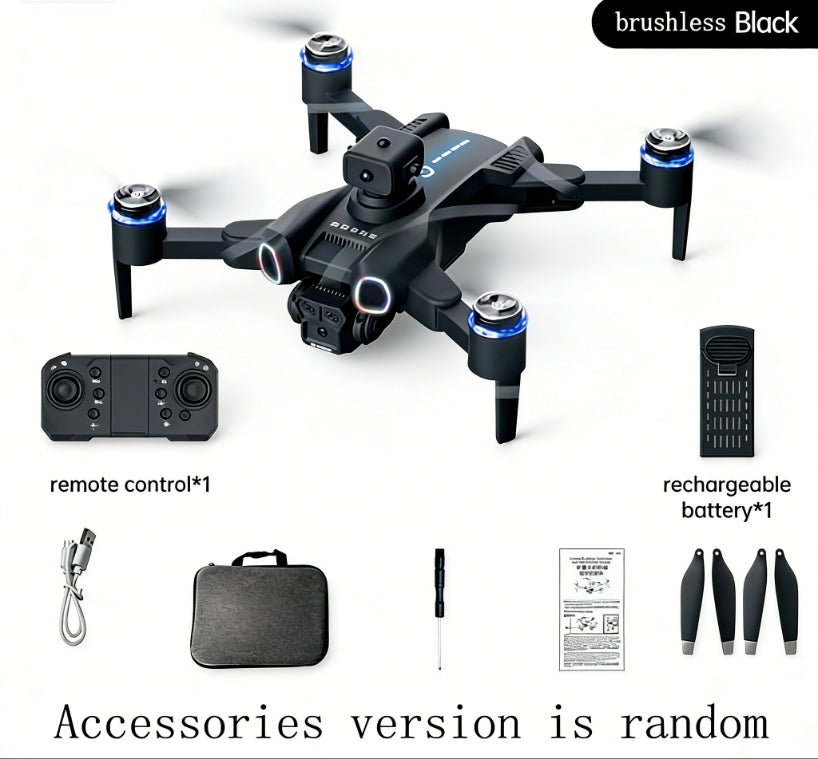 2026 New GB815 Black Brushless Drone, Single Battery, Foldable RC Quadcopter With LED Navigation Lights, Complete Package With Storage Bag (Accessories May Vary)