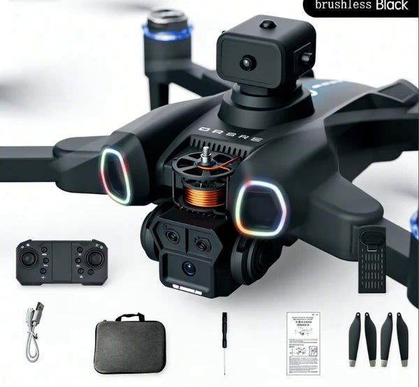 2026 New GB815 Black Brushless Drone, Single Battery, Foldable RC Quadcopter With LED Navigation Lights, Complete Package With Storage Bag (Accessories May Vary)