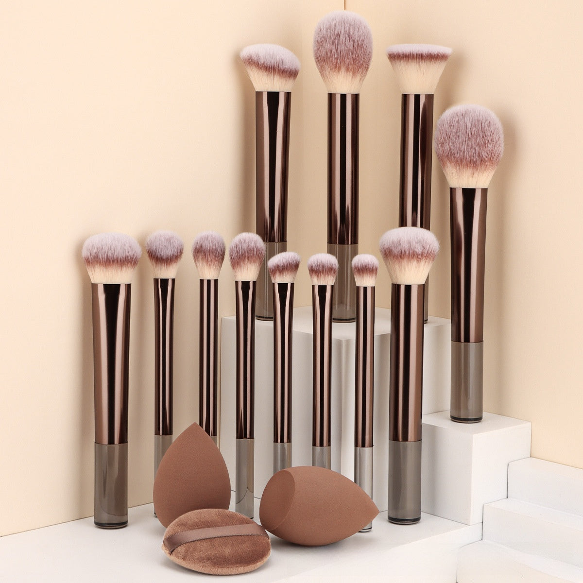 12 makeup brushes  beauty eggs